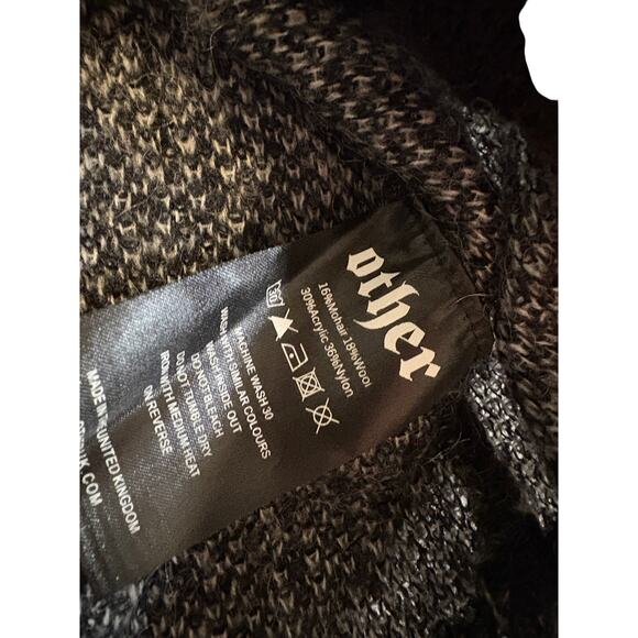 Other UK Iron Cross Black Knit Sweater Wool Mohair Mens Small / Medium - Picture 16 of 16